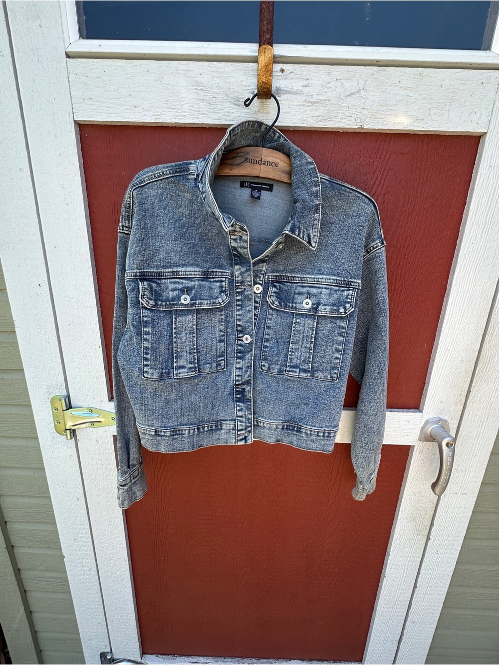 Classic Washed Denim Jacket - Blue - INC. Size M